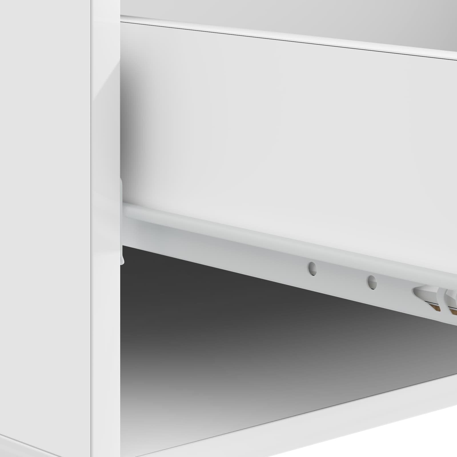 Tavolino da salotto con cassetto Bianco Lucido 49 x 50 x 40 cm | homemem39