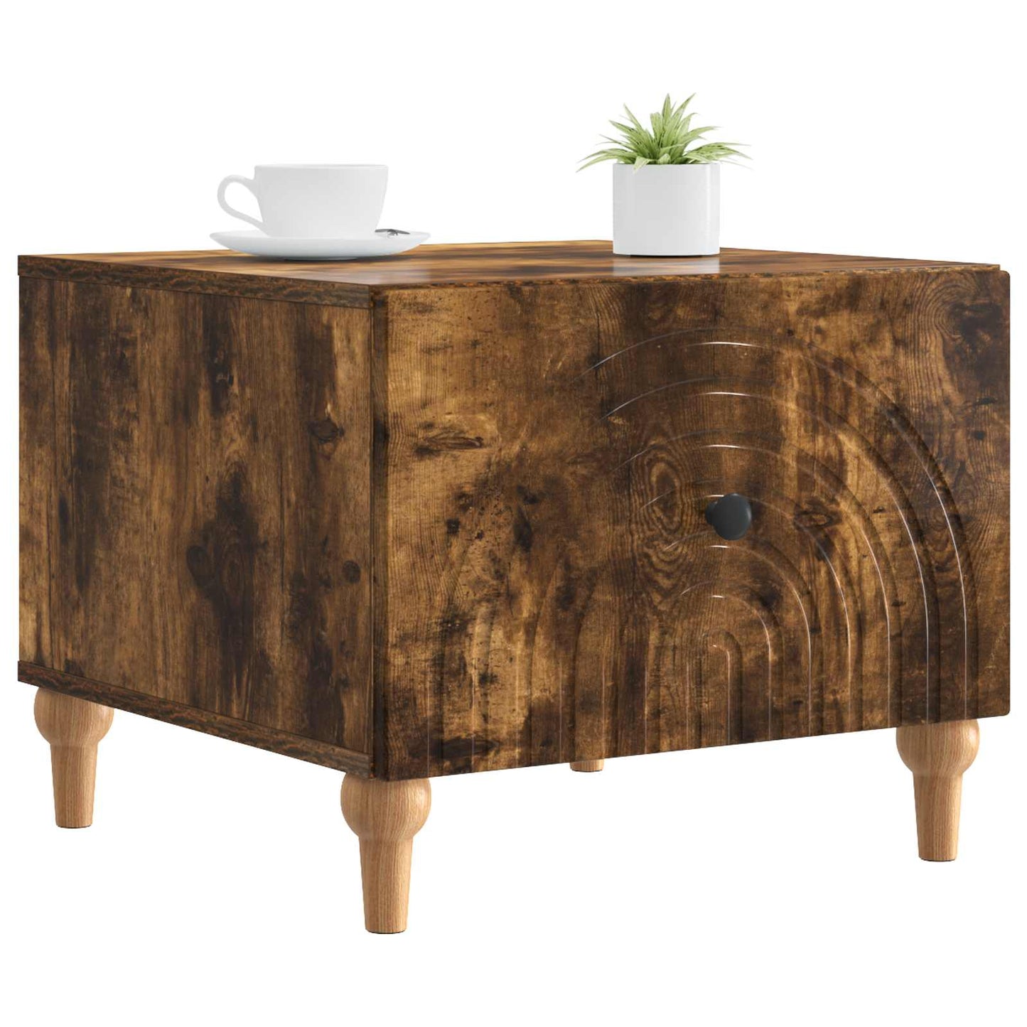 Tavolino da salotto con cassetto Rovere Fumo 49 x 50 x 40 cm | homemem39