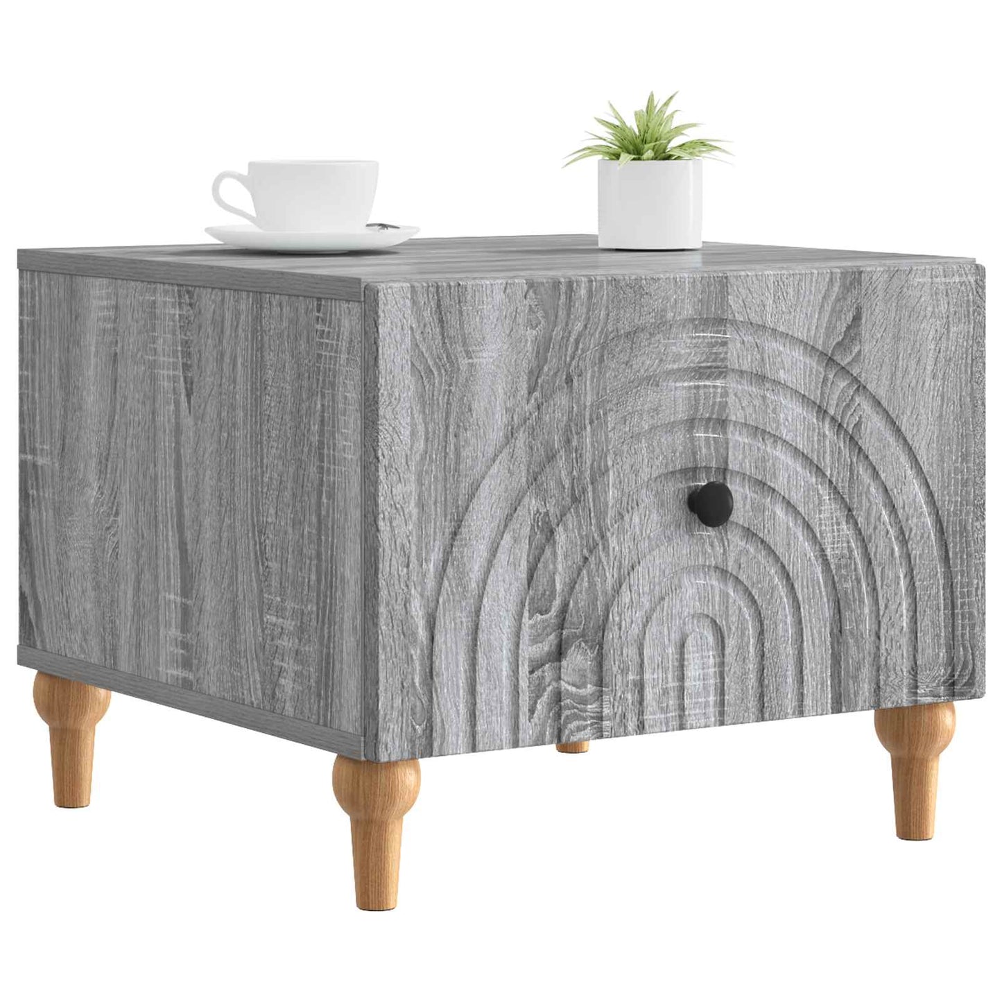 Tavolino da salotto con cassetto Grigio Sonoma 49 x 50 x 40 cm | homemem39
