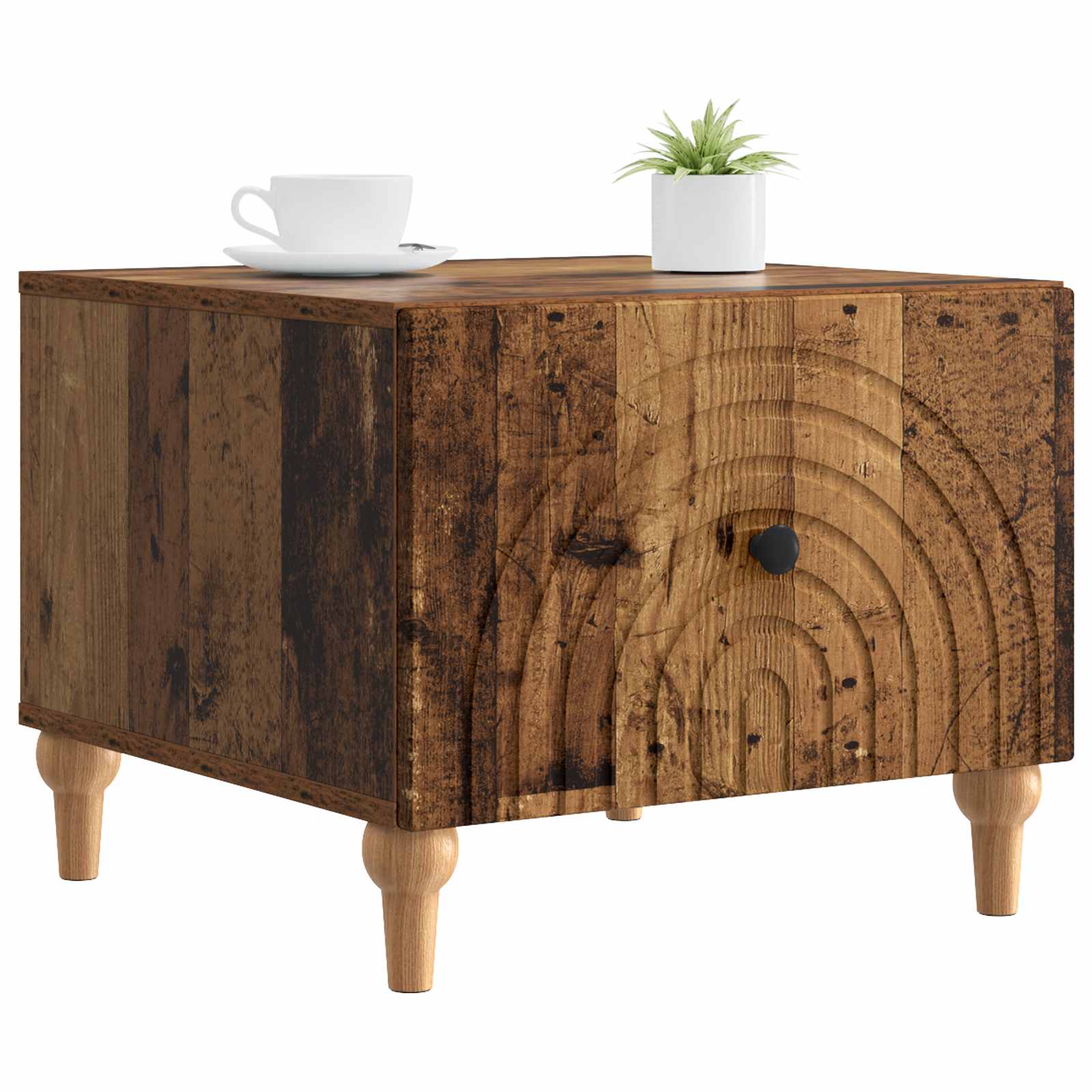 Tavolino da salotto con cassetto Legno antico 49 x 50 x 40 cm | homemem39