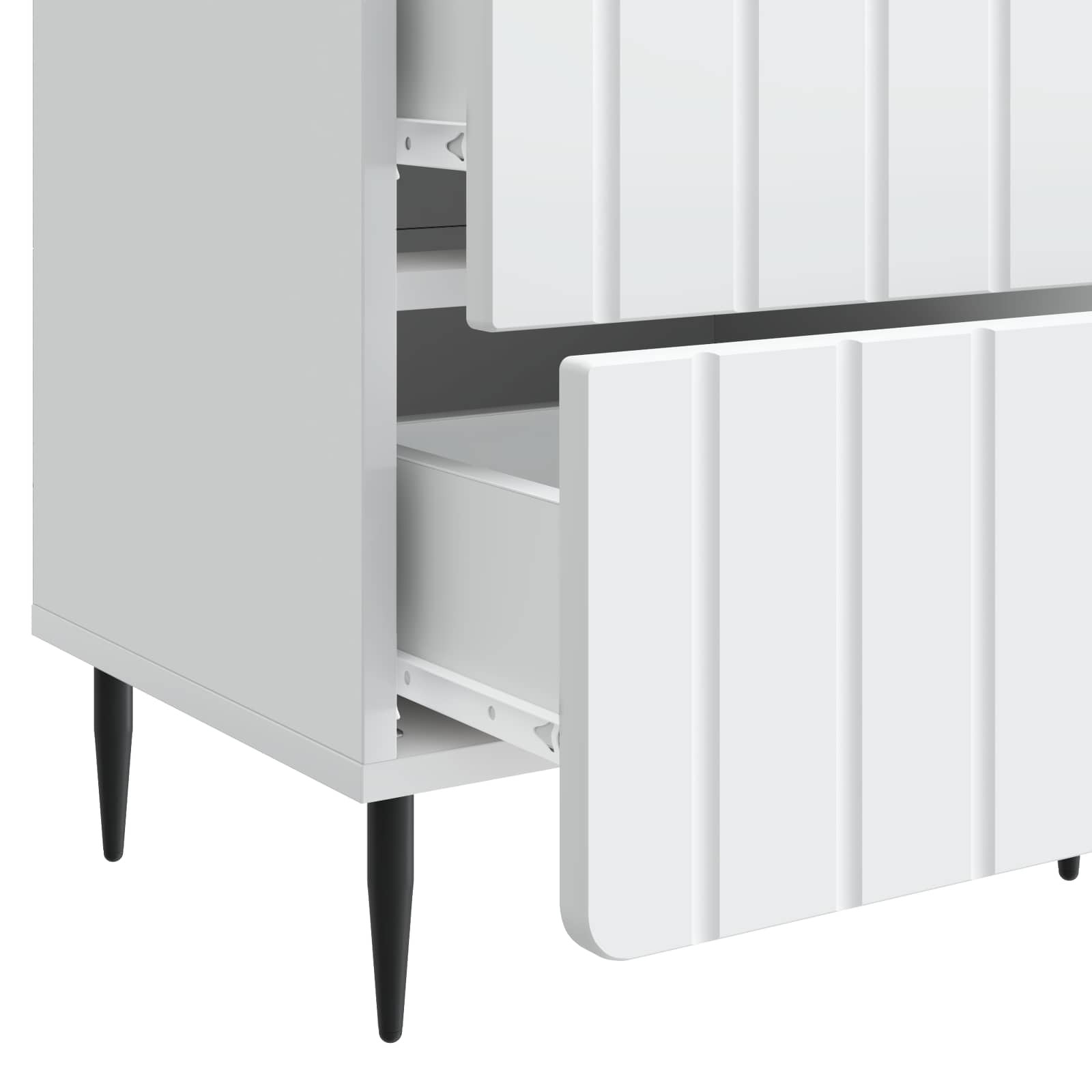 Armadio da Notte con cassetto Bianco 43 x 34,5 x 49,5 cm | homemem39