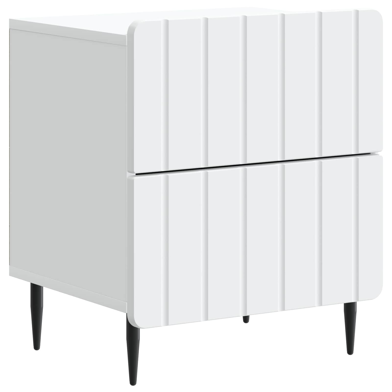 Armadio da Notte con cassetto Bianco 43 x 34,5 x 49,5 cm | homemem39