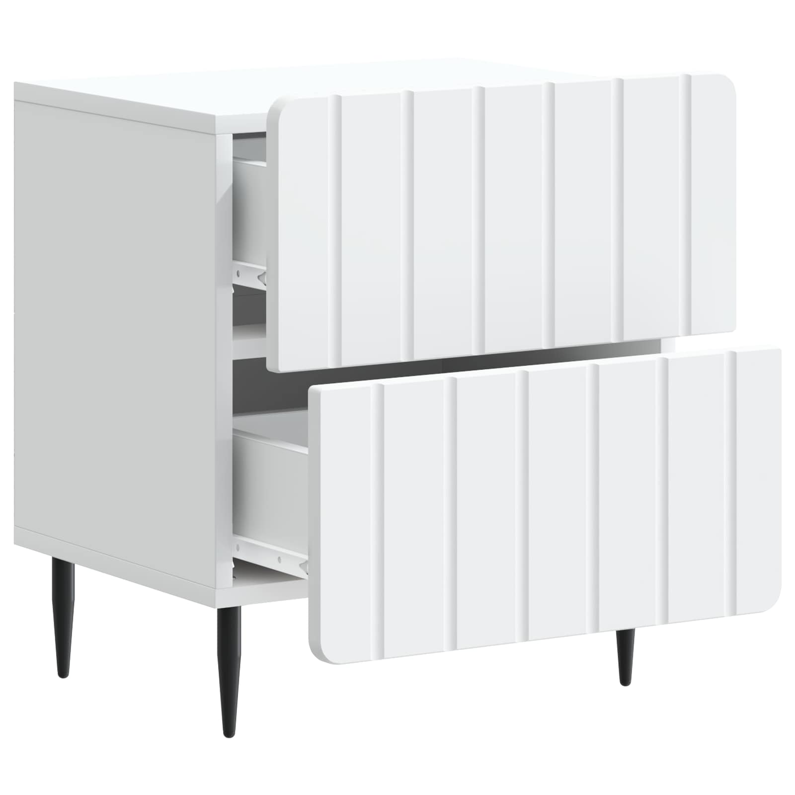 Armadio da Notte con cassetto Bianco 43 x 34,5 x 49,5 cm | homemem39