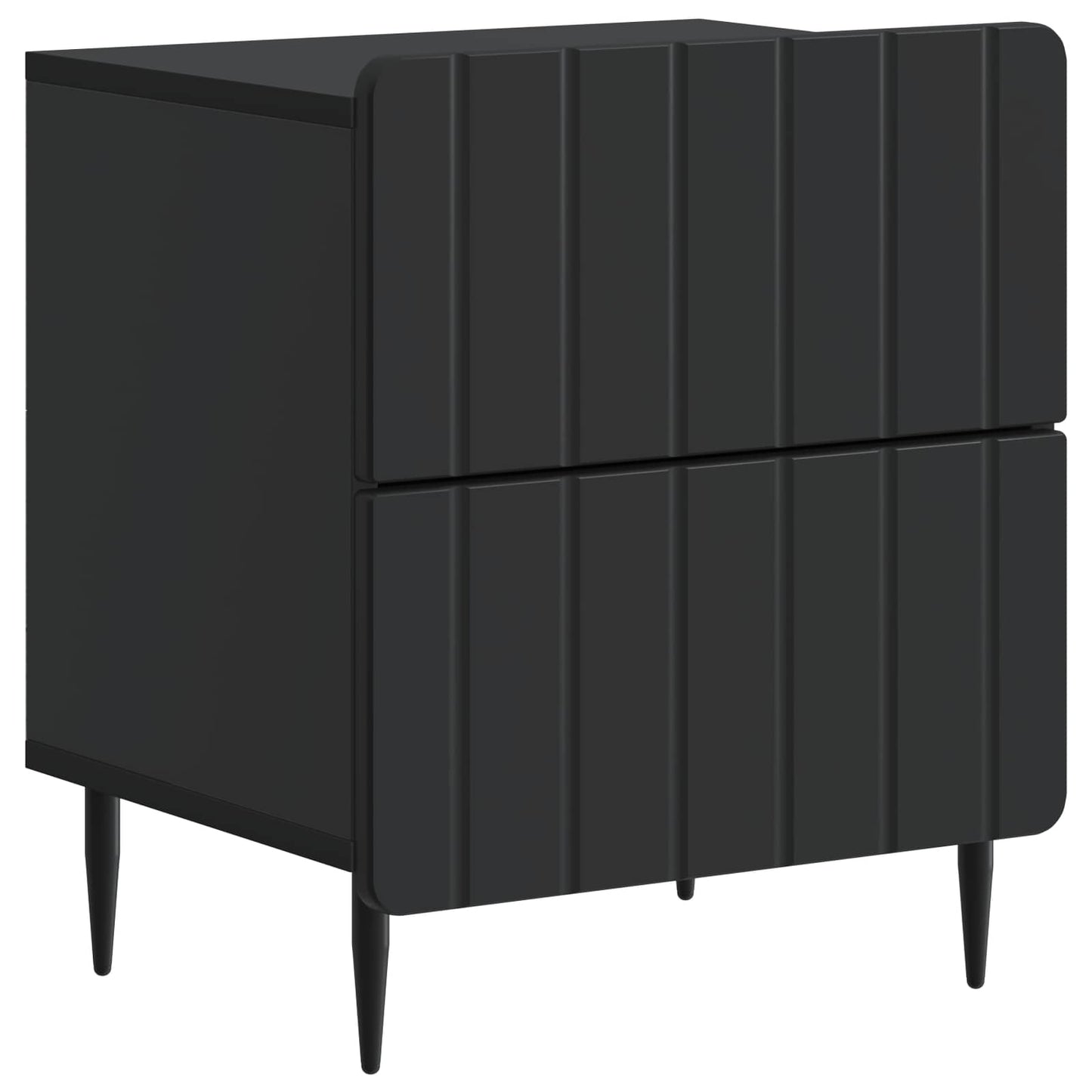 Armadio da Notte Nero 43 x 34,5 x 49,5 cm Legno ingegnerizzato