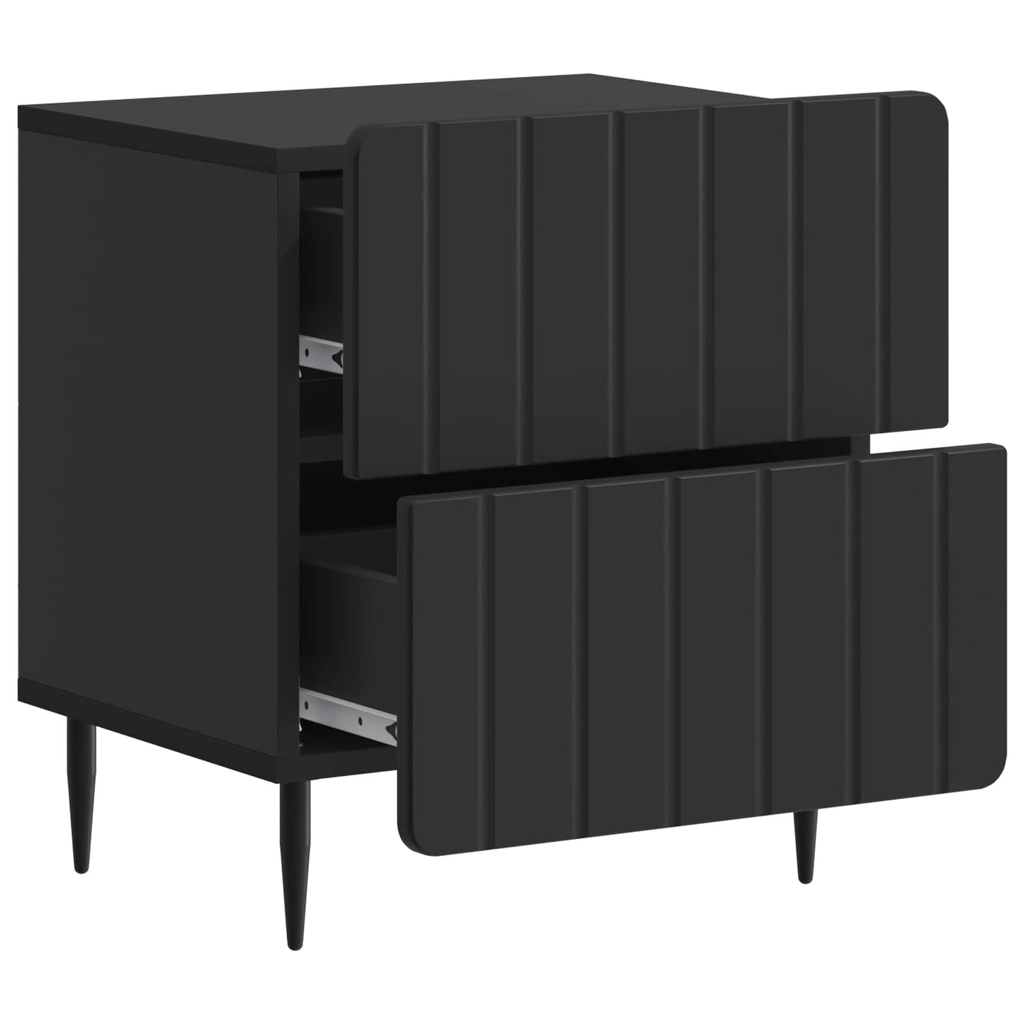 Armadio da Notte Nero 43 x 34,5 x 49,5 cm Legno ingegnerizzato