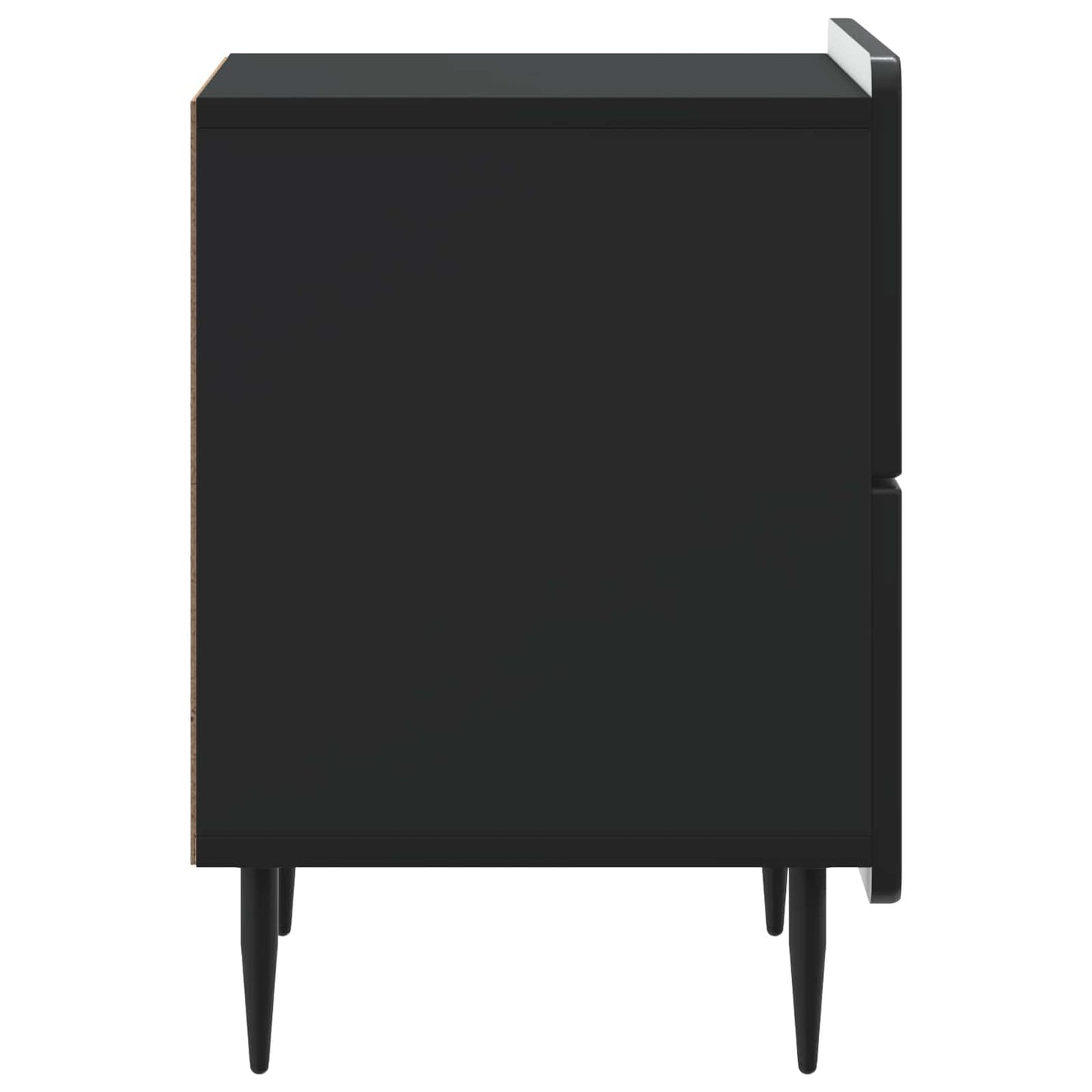Armadio da Notte Nero 43 x 34,5 x 49,5 cm Legno ingegnerizzato
