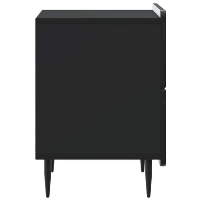 Armadio da Notte Nero 43 x 34,5 x 49,5 cm Legno ingegnerizzato