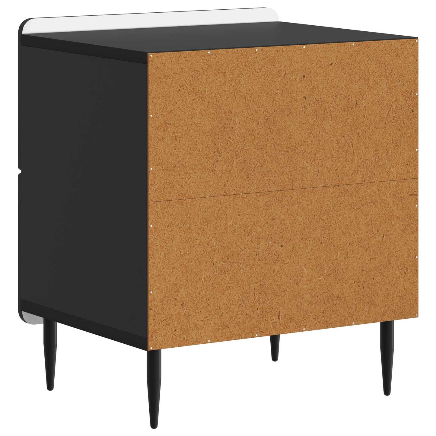 Armadio da Notte con cassetto 2 pcs Nero 43 x 34,5 x 49,5 cm | homemem39