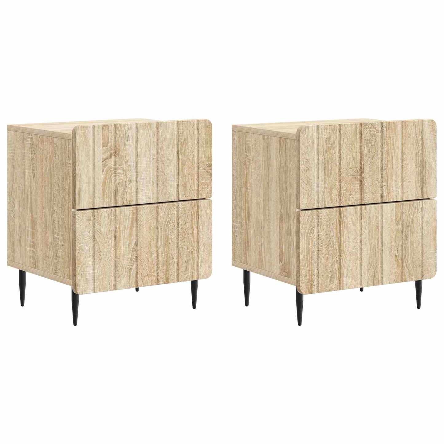 Armadio da Notte 2 pcs Rovere Sonoma 43 x 34,5 x 49,5 cm