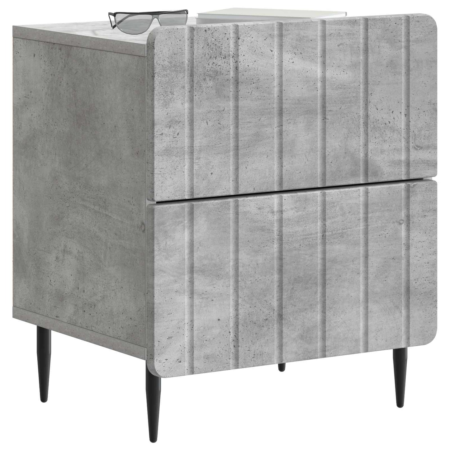 Armadio da Notte Grigio Cemento 43 x 34,5 x 49,5 cm | homemem39
