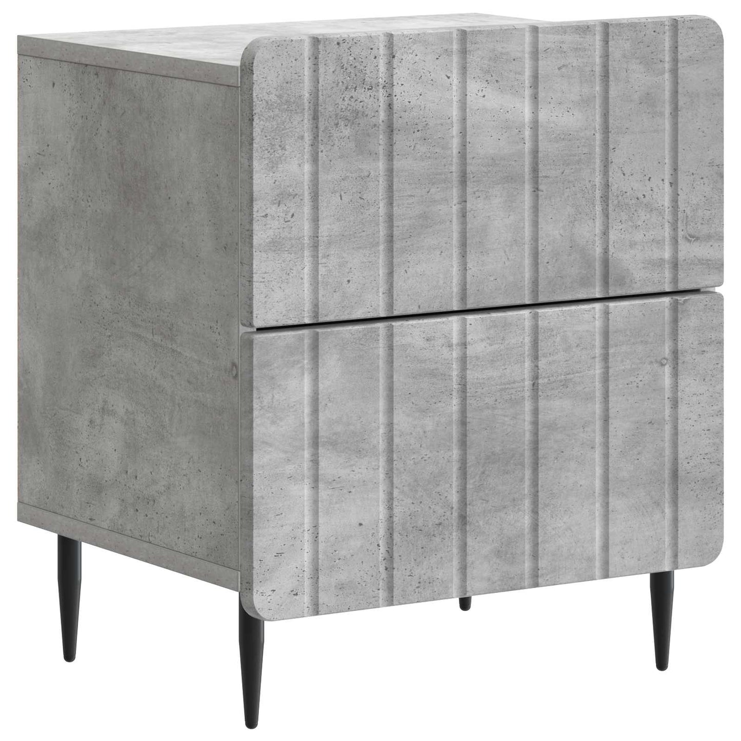 Armadio da Notte 2 pcs Grigio Cemento 43 x 34,5 x 49,5 cm