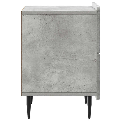 Armadio da Notte 2 pcs Grigio Cemento 43 x 34,5 x 49,5 cm | homemem39