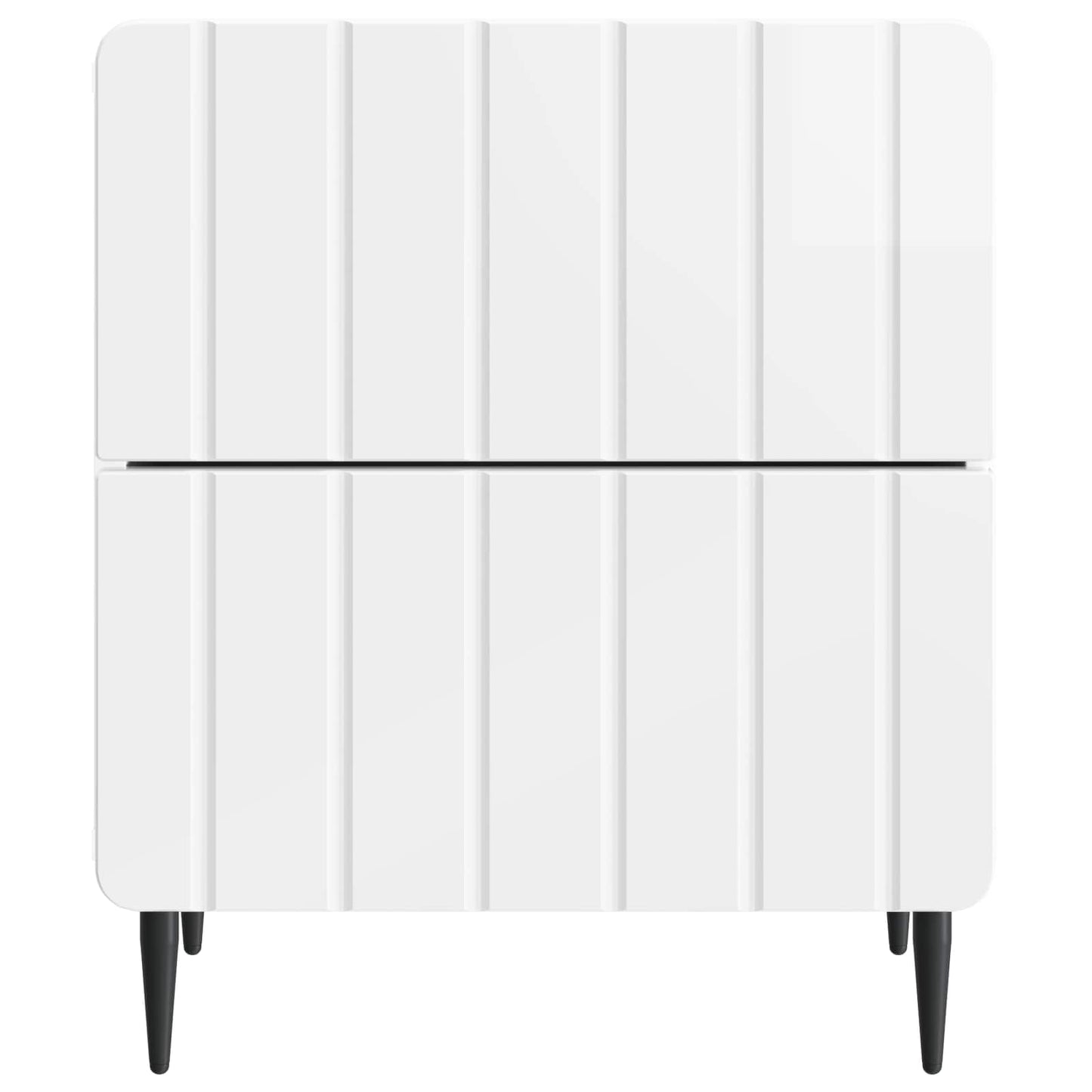 Armadio da Notte con cassetto Bianco Lucido 43 x 34,5 x 49,5 cm | homemem39
