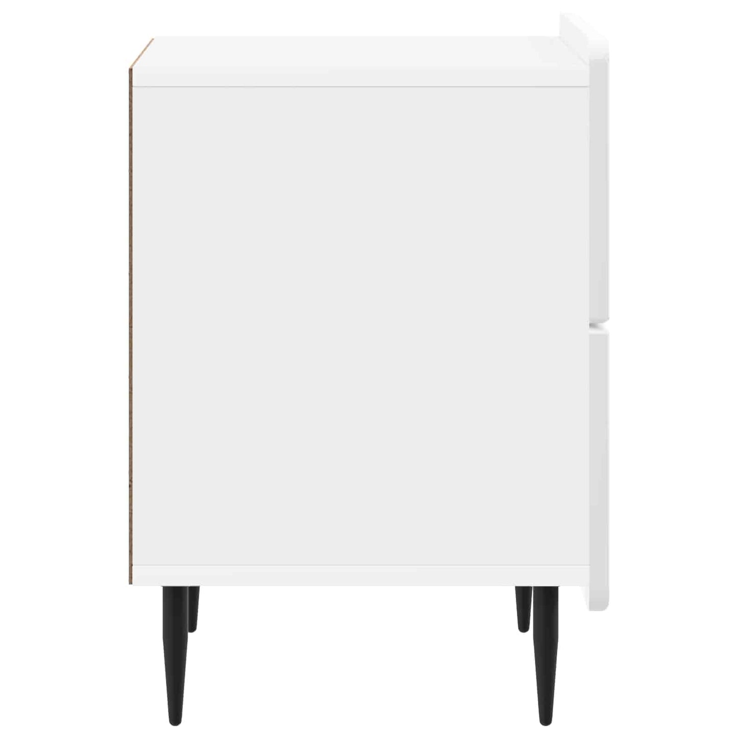 Armadio da Notte con cassetto Bianco Lucido 43 x 34,5 x 49,5 cm | homemem39
