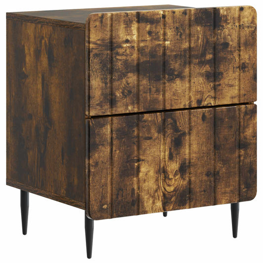 Armadio da Notte con cassetto Rovere Fumo 43 x 34,5 x 49,5 cm