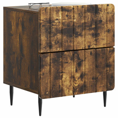 Armadio da Notte con cassetto Rovere Fumo 43 x 34,5 x 49,5 cm