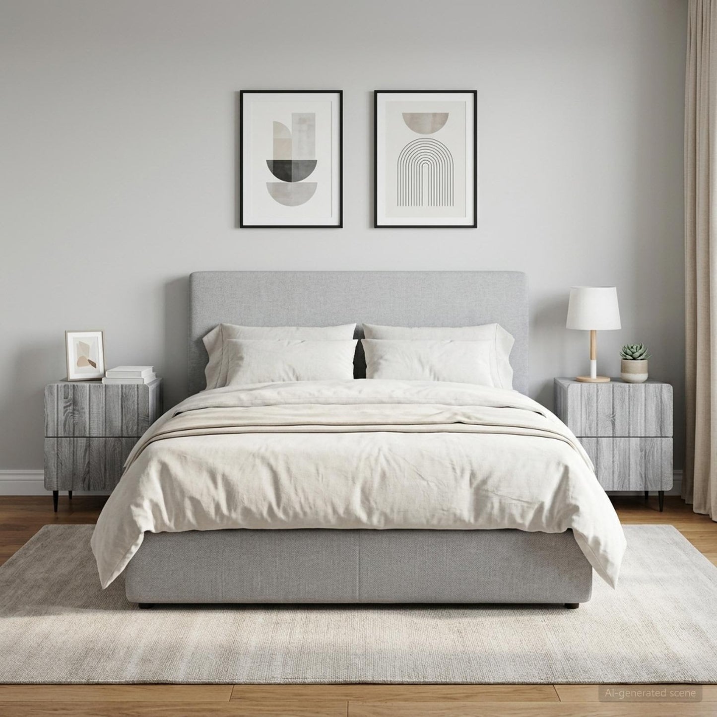 Armadio da Notte 2 pz Grigio Sonoma 43 x 34,5 x 49,5 cm