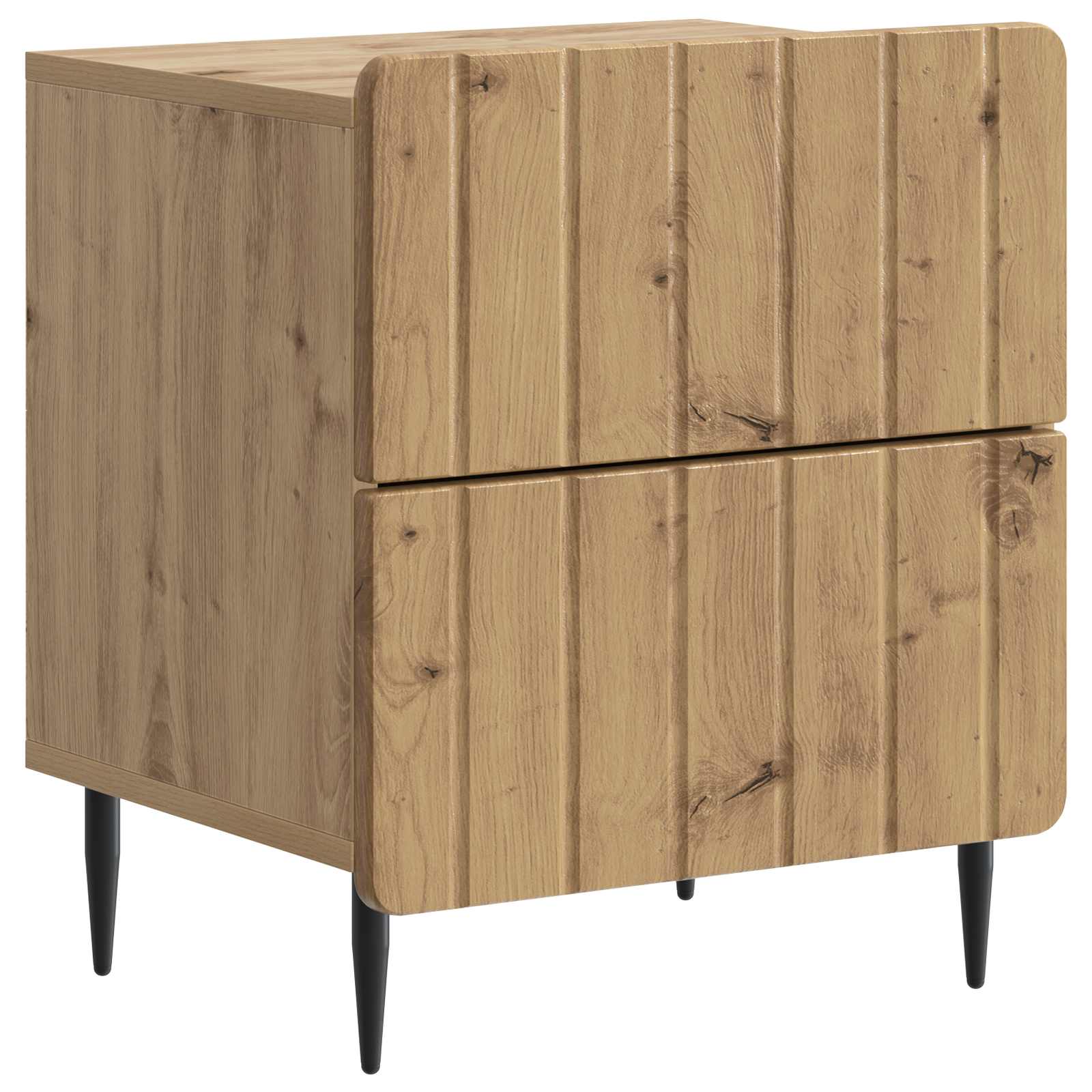Armadio da Notte 2 pcs Rovere Artigianale 43 x 34,5 x 49,5 cm | homemem39
