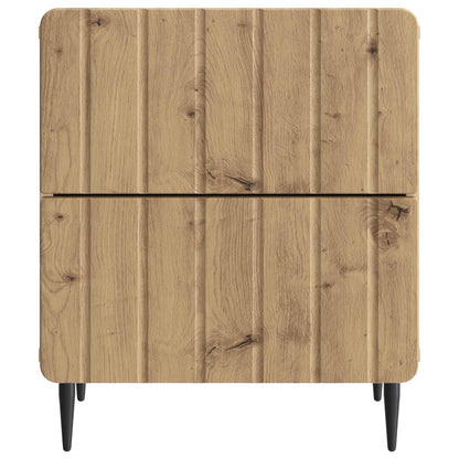 Armadio da Notte 2 pcs Rovere Artigianale 43 x 34,5 x 49,5 cm | homemem39