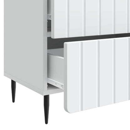 Armadio da Notte con cassetto Bianco 62 x 34,5 x 49,5 cm | homemem39
