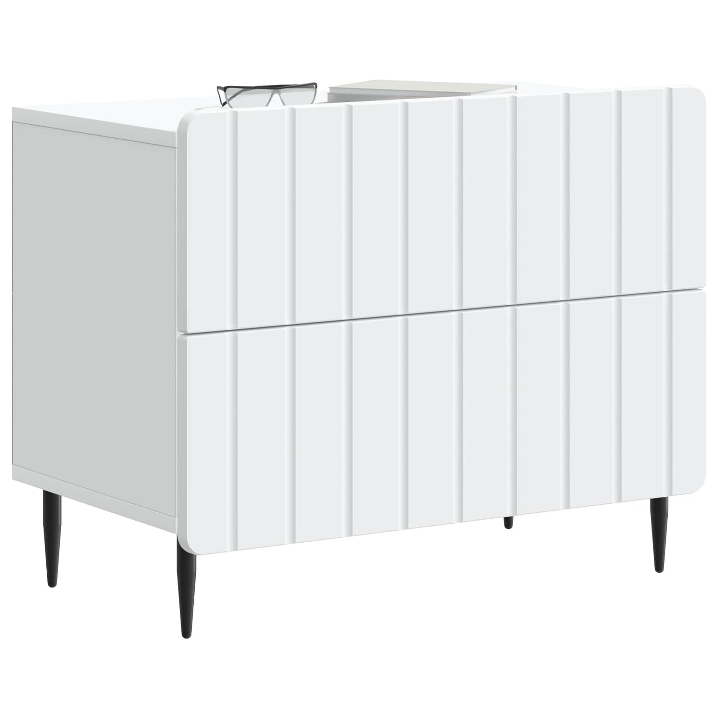 Armadio da Notte con cassetto Bianco 62 x 34,5 x 49,5 cm | homemem39