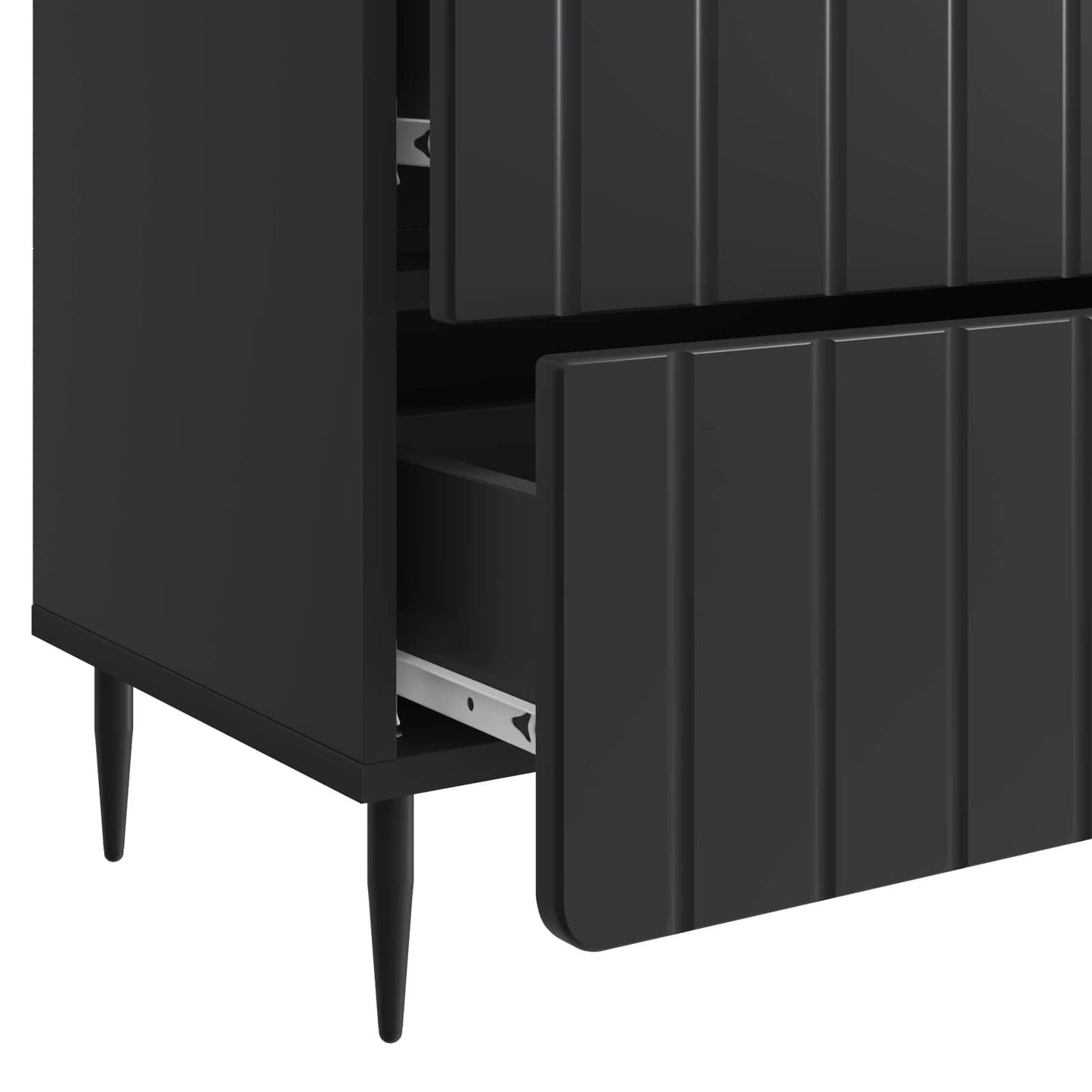 Armadio da Notte Nero 62 x 34,5 x 49,5 cm Legno ingegnerizzato | homemem39