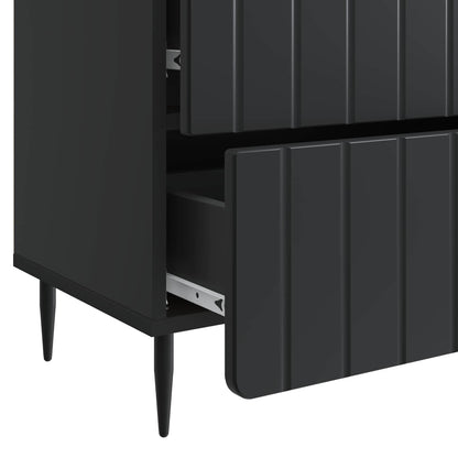 Armadio da Notte Nero 62 x 34,5 x 49,5 cm Legno ingegnerizzato | homemem39