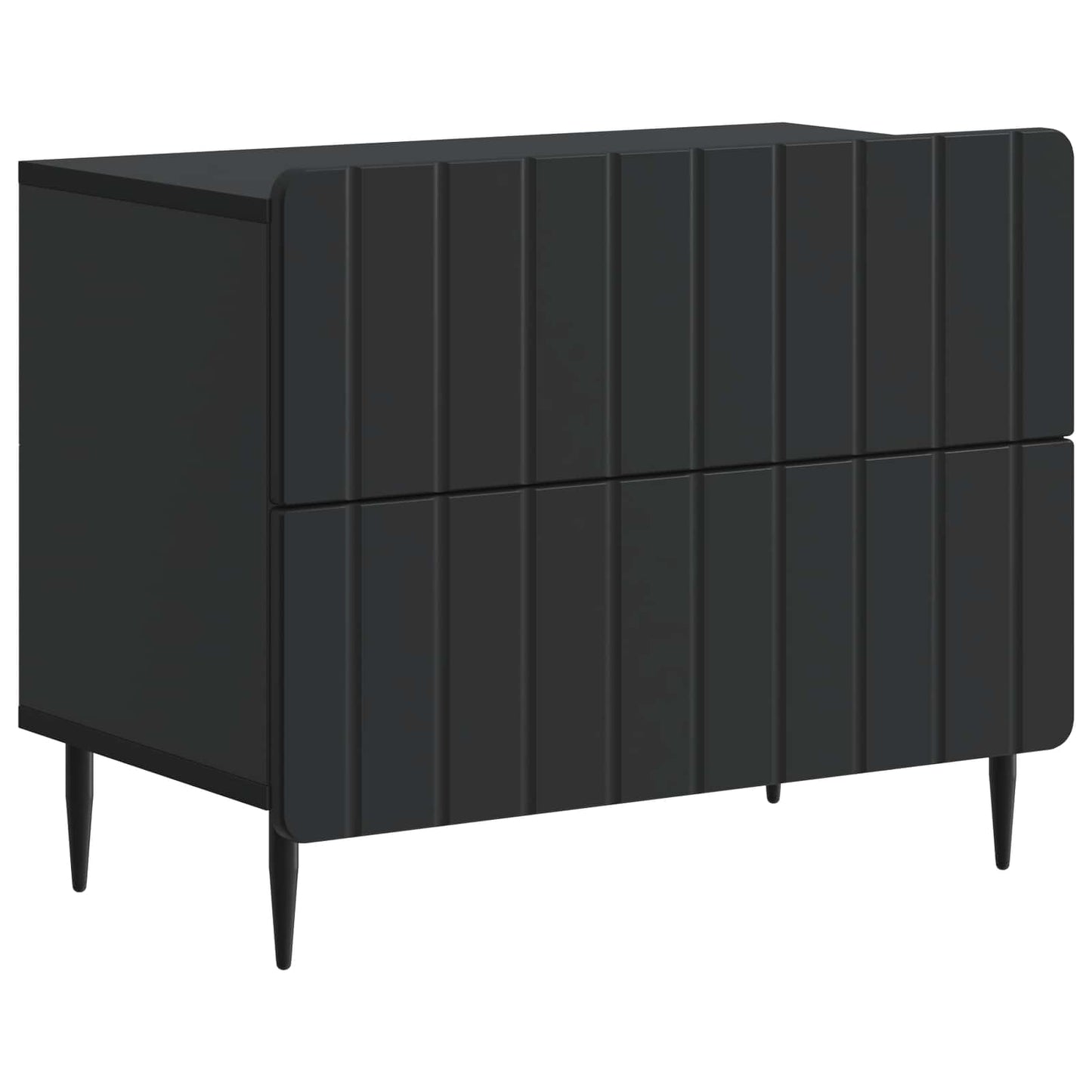 Armadio da Notte Nero 62 x 34,5 x 49,5 cm Legno ingegnerizzato | homemem39