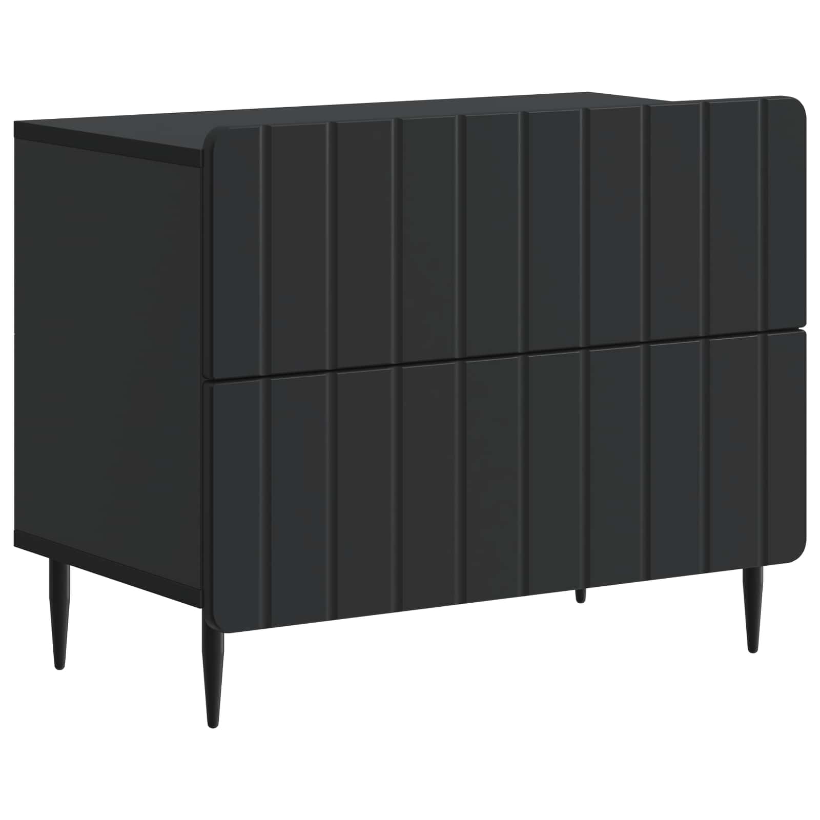 Armadio da Notte Nero 62 x 34,5 x 49,5 cm Legno ingegnerizzato | homemem39