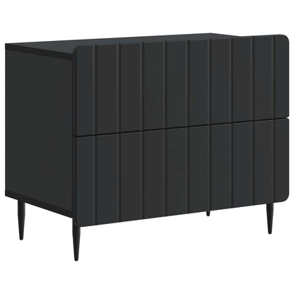 Armadio da Notte Nero 62 x 34,5 x 49,5 cm Legno ingegnerizzato | homemem39