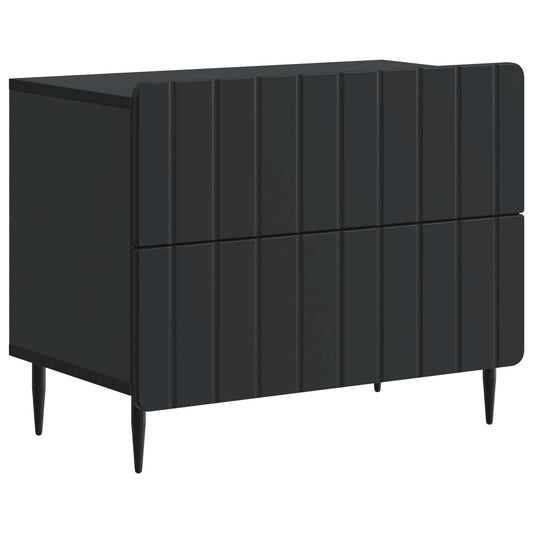 Armadio da Notte Nero 62 x 34,5 x 49,5 cm Legno ingegnerizzato | homemem39