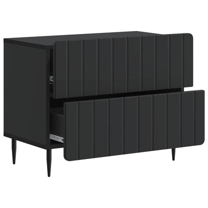 Armadio da Notte Nero 62 x 34,5 x 49,5 cm Legno ingegnerizzato | homemem39