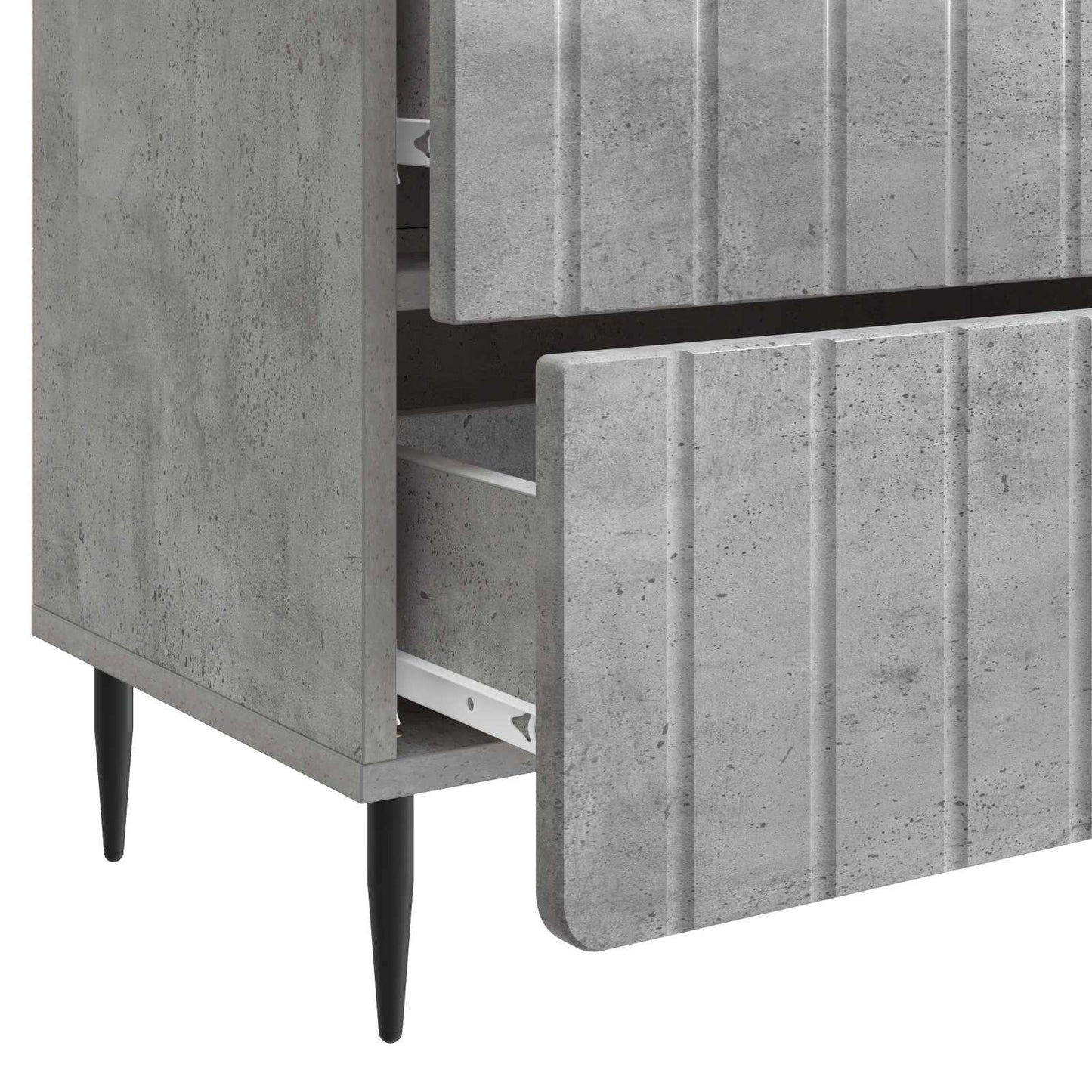 Armadio da Notte Grigio Cemento 62 x 34,5 x 49,5 cm