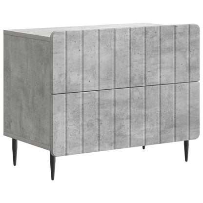 Armadio da Notte Grigio Cemento 62 x 34,5 x 49,5 cm