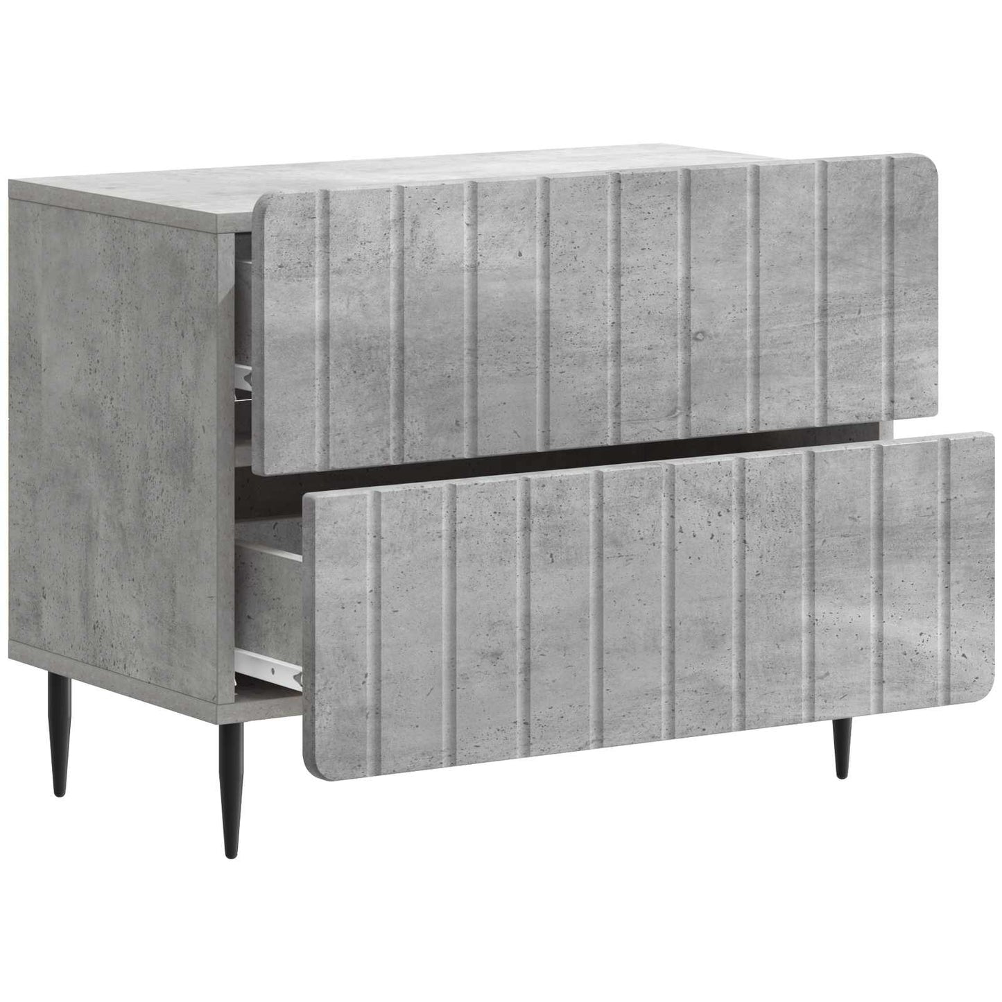 Armadio da Notte Grigio Cemento 62 x 34,5 x 49,5 cm | homemem39