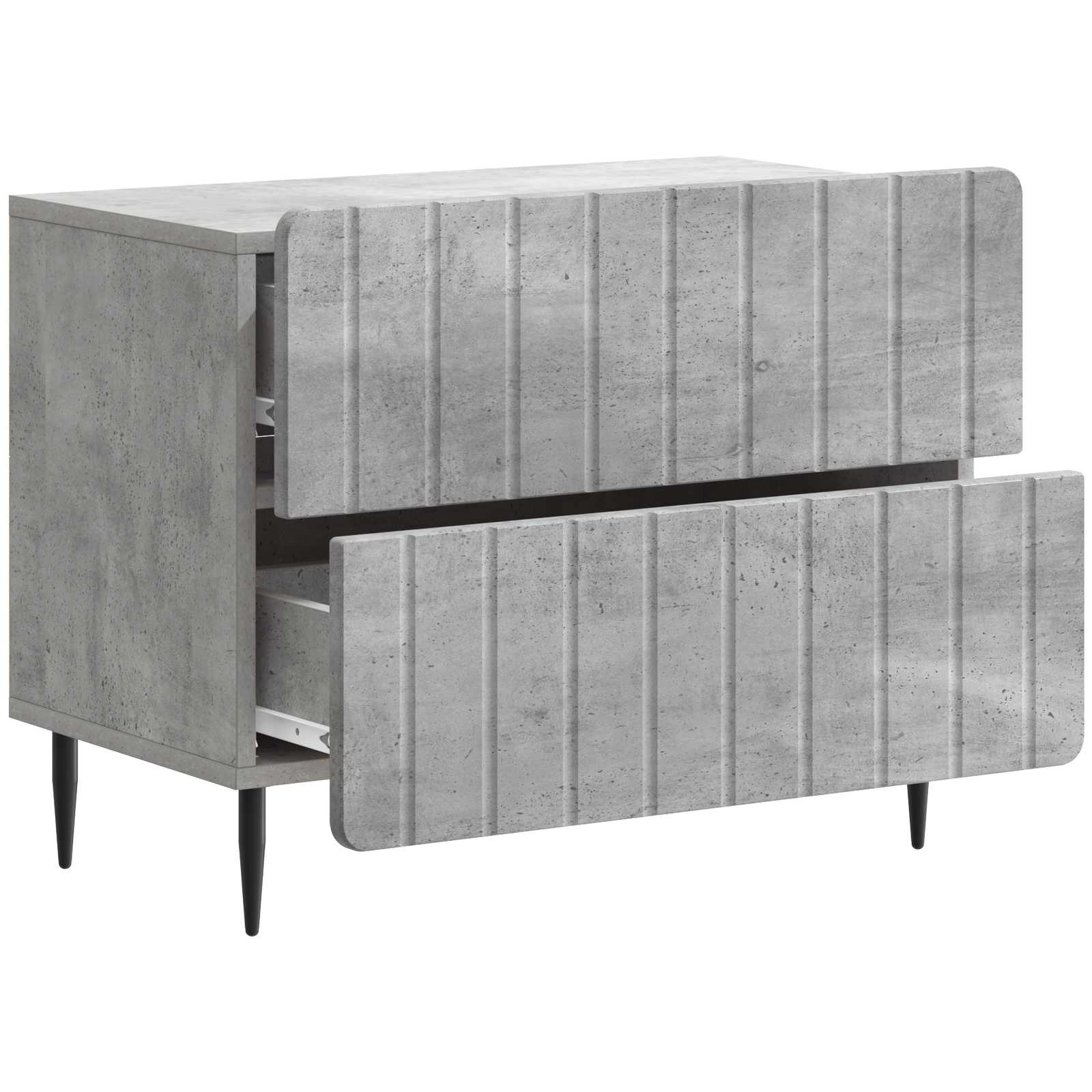 Armadio da Notte Grigio Cemento 62 x 34,5 x 49,5 cm | homemem39