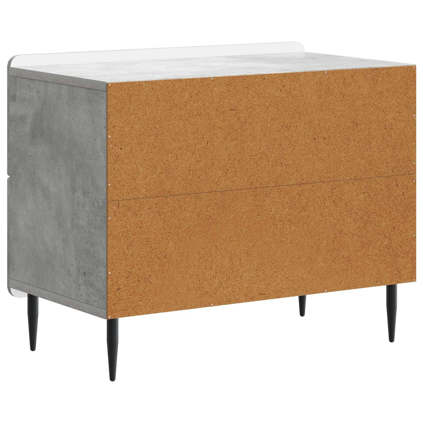 Armadio da Notte Grigio Cemento 62 x 34,5 x 49,5 cm