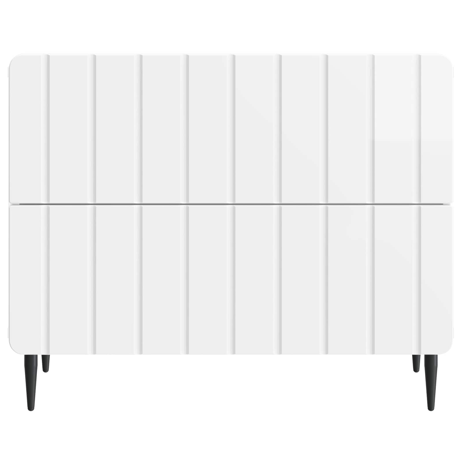 Armadio da Notte con cassetto Bianco Lucido 62 x 34,5 x 49,5 cm | homemem39