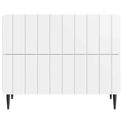 Armadio da Notte con cassetto Bianco Lucido 62 x 34,5 x 49,5 cm | homemem39