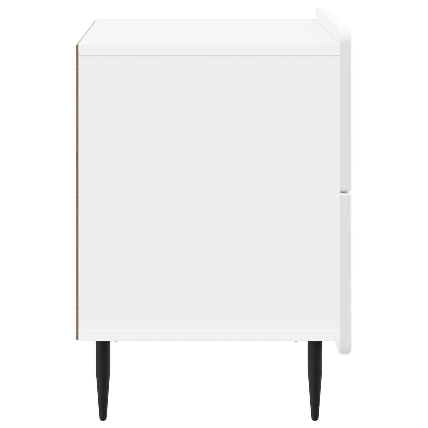 Armadio da Notte con cassetto Bianco Lucido 62 x 34,5 x 49,5 cm | homemem39