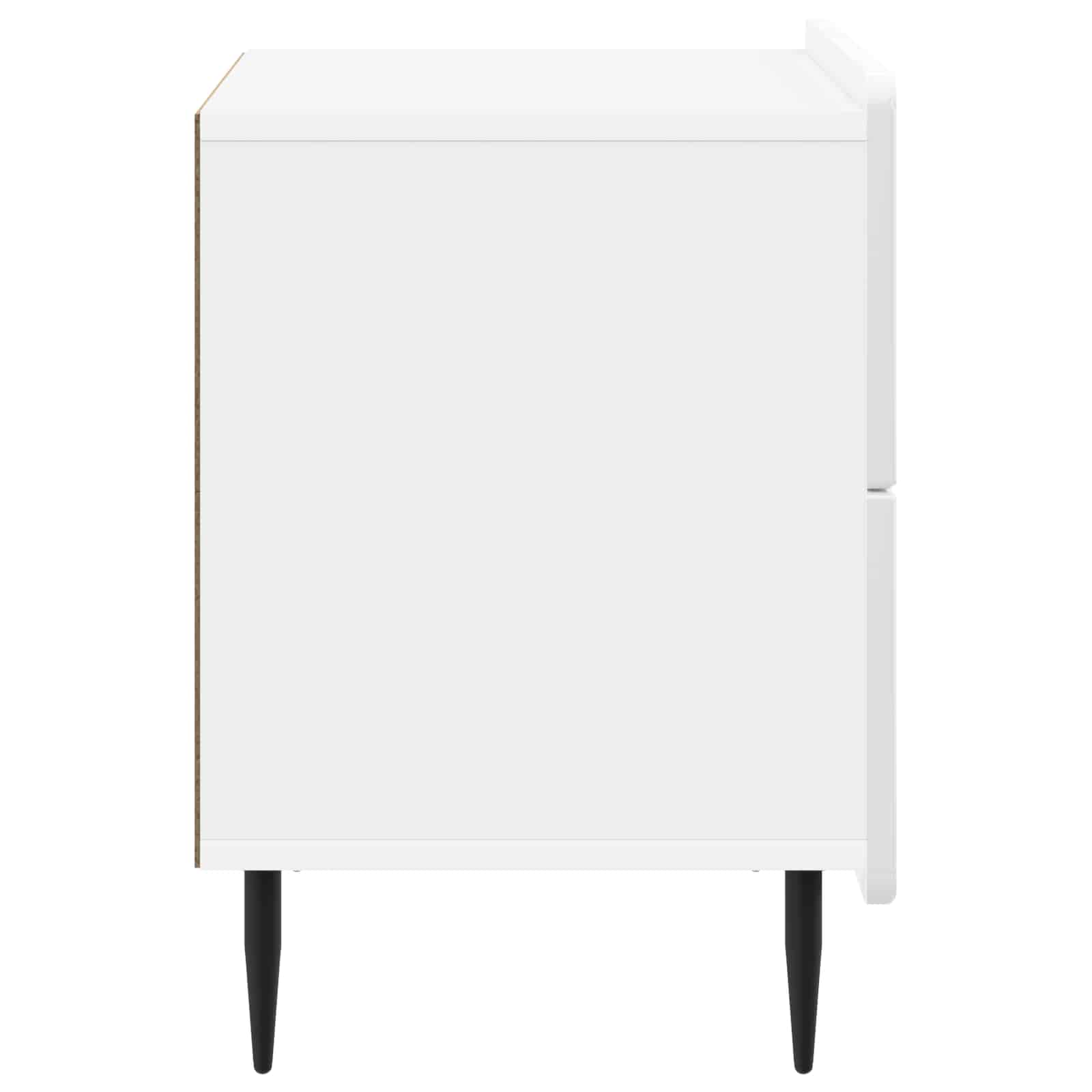 Armadio da Notte con cassetto Bianco Lucido 62 x 34,5 x 49,5 cm | homemem39