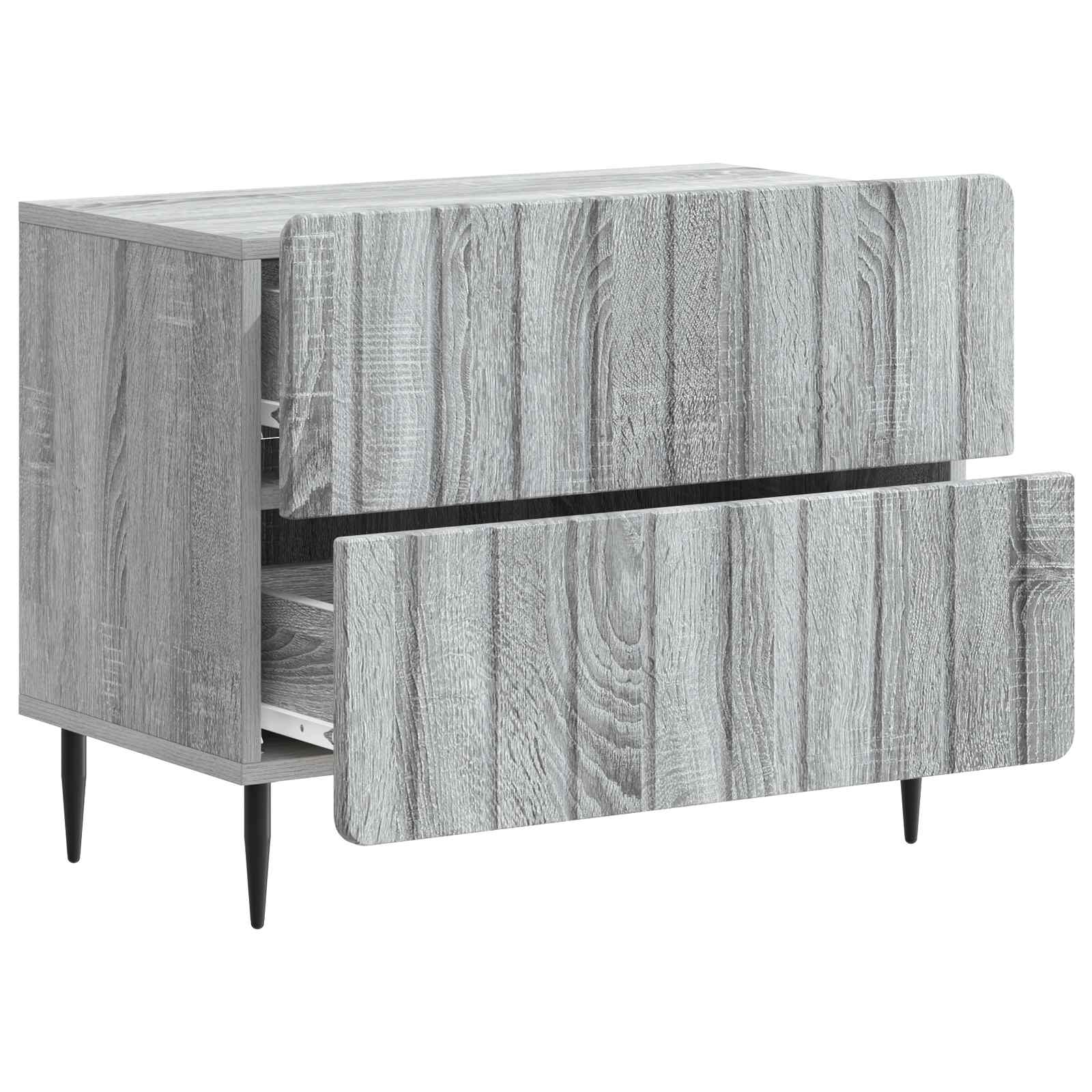 Armadio da Notte Grigio Sonoma 62 x 34,5 x 49,5 cm | homemem39