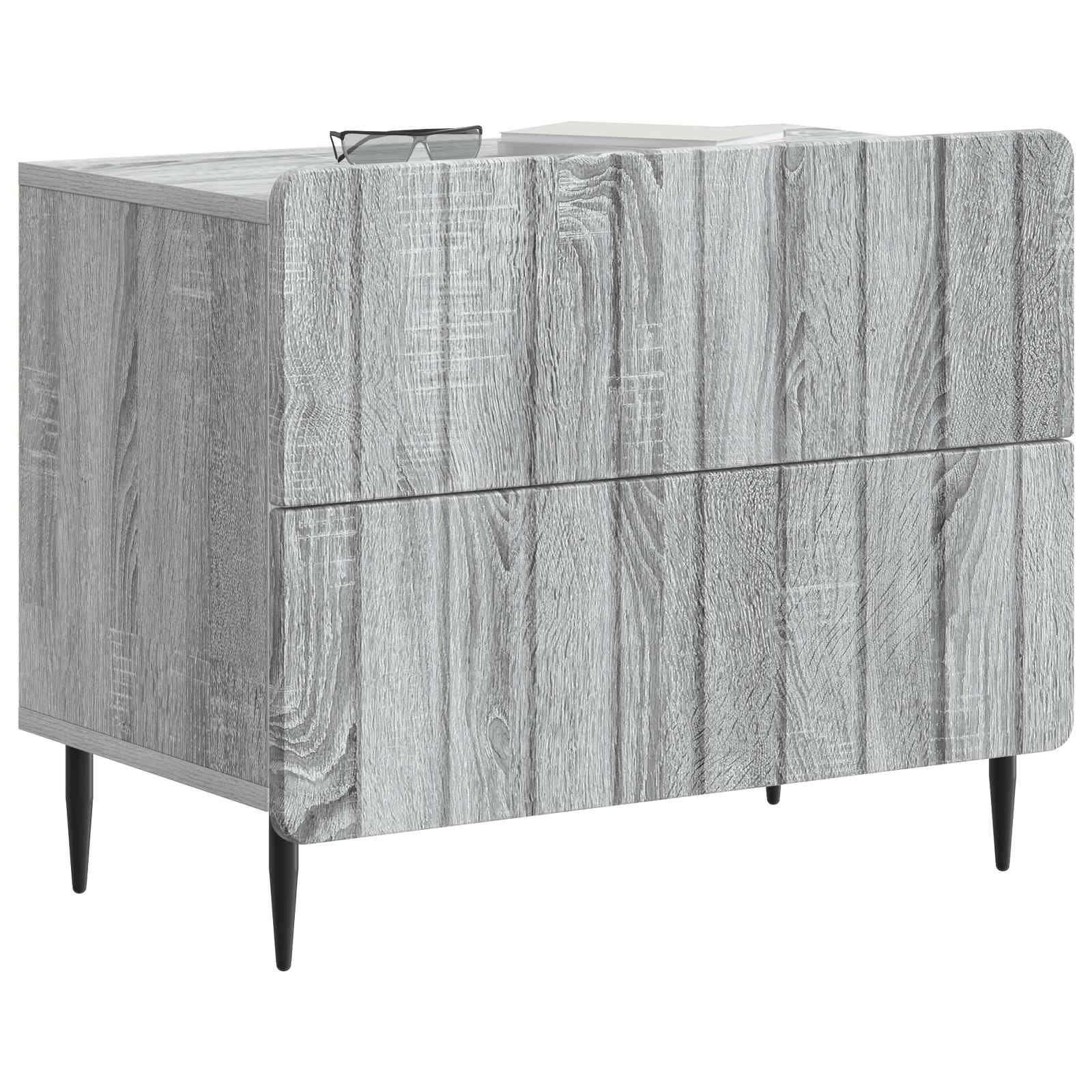 Armadio da Notte Grigio Sonoma 62 x 34,5 x 49,5 cm | homemem39