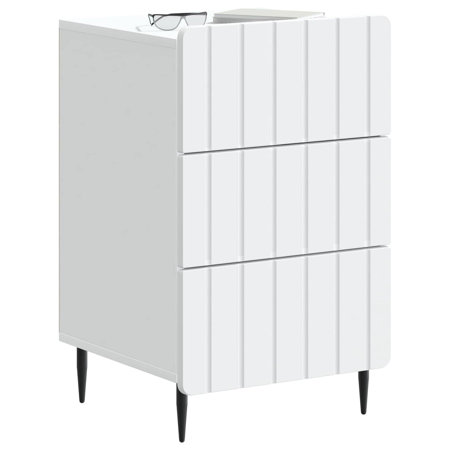Armadio da Notte Bianco 43x 41 x 68 cm Legno ingegnerizzato
