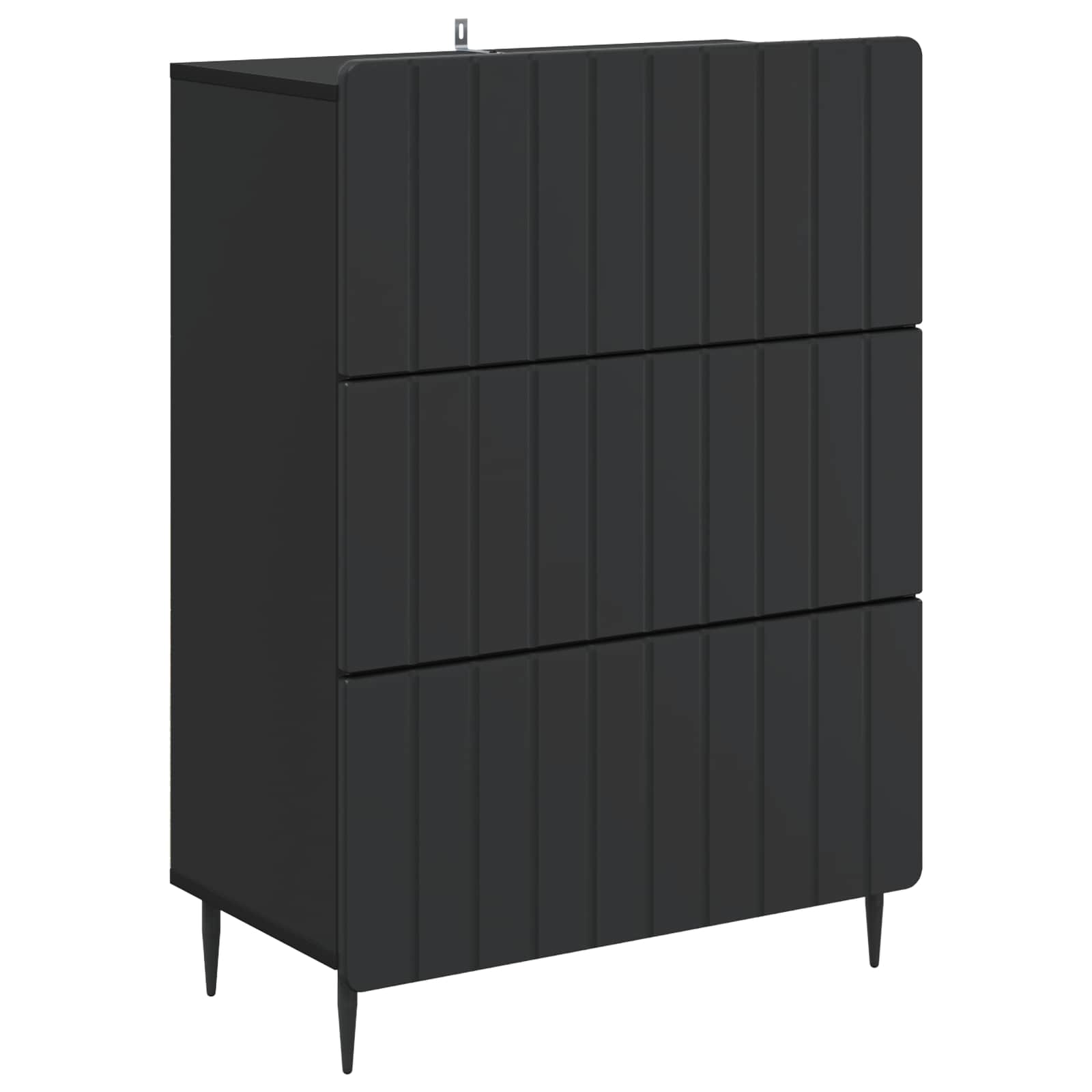 Mobile con Cassetti Nero 66 x 34,5 x 92 cm Legno ingegnerizzato | homemem39