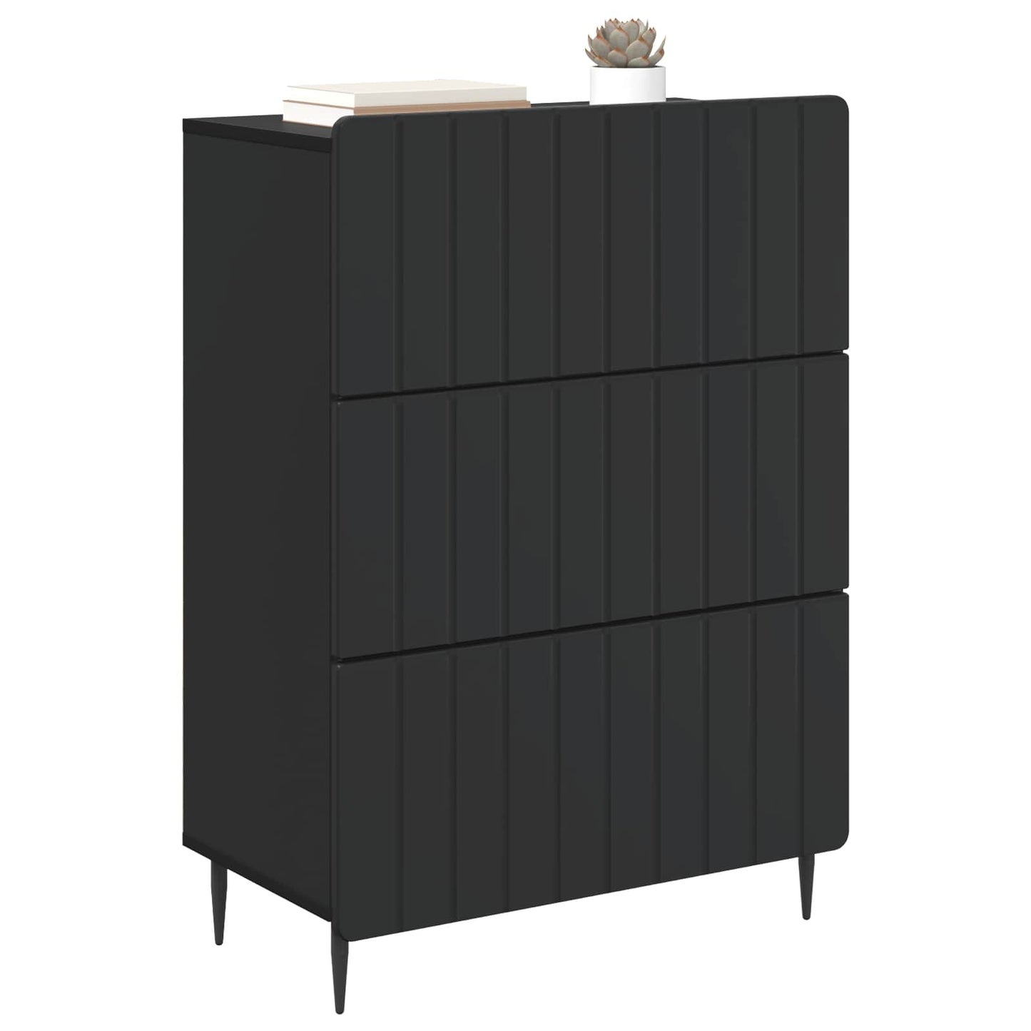 Mobile con Cassetti Nero 66 x 34,5 x 92 cm Legno ingegnerizzato | homemem39