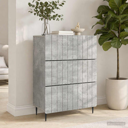 Mobile con Cassetti Grigio Cemento 66 x 34,5 x 92 cm