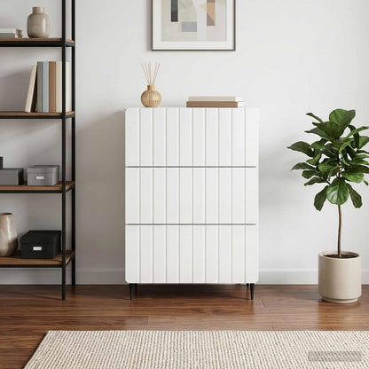 Mobile con Cassetti Bianco Lucido 66 x 34,5 x 92 cm