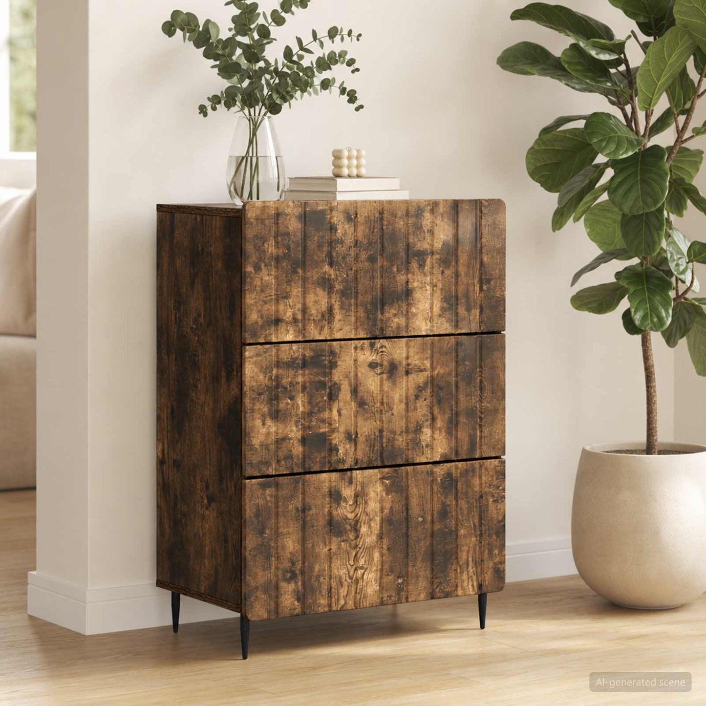 Mobile con Cassetti Rovere Fumo 66 x 34,5 x 92 cm