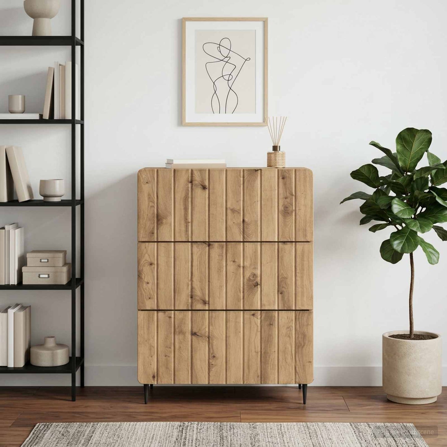Mobile con Cassetti 66 x 34,5 x 92 cm Legno ingegnerizzato